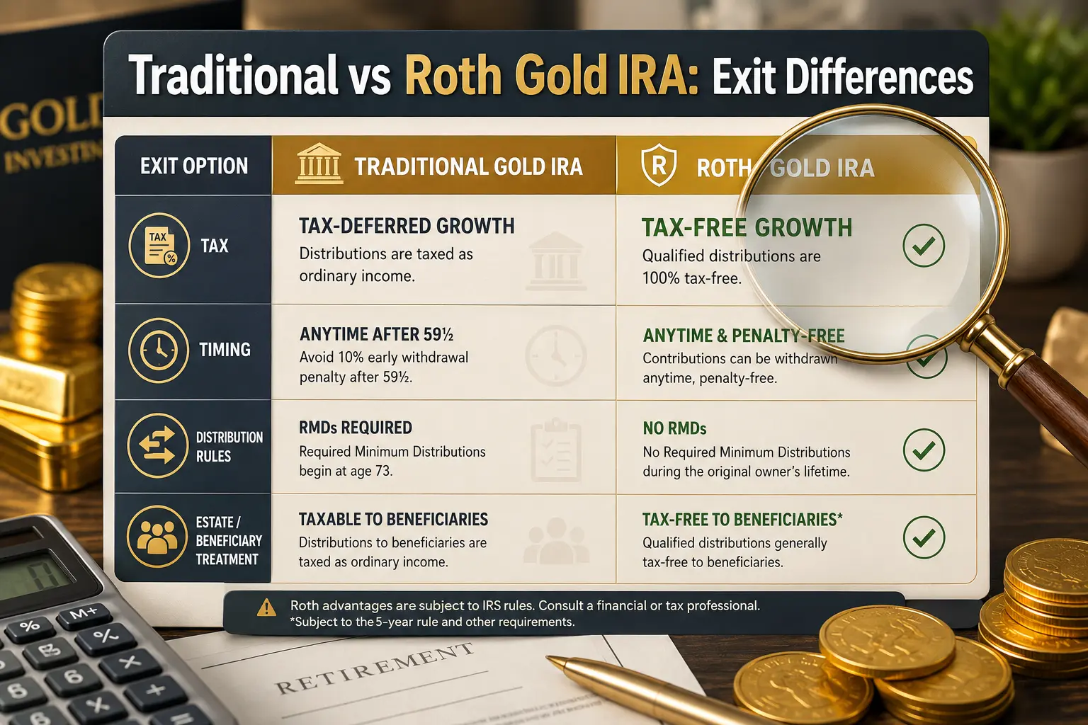 Gold IRA RMD and beneficiary planning overview