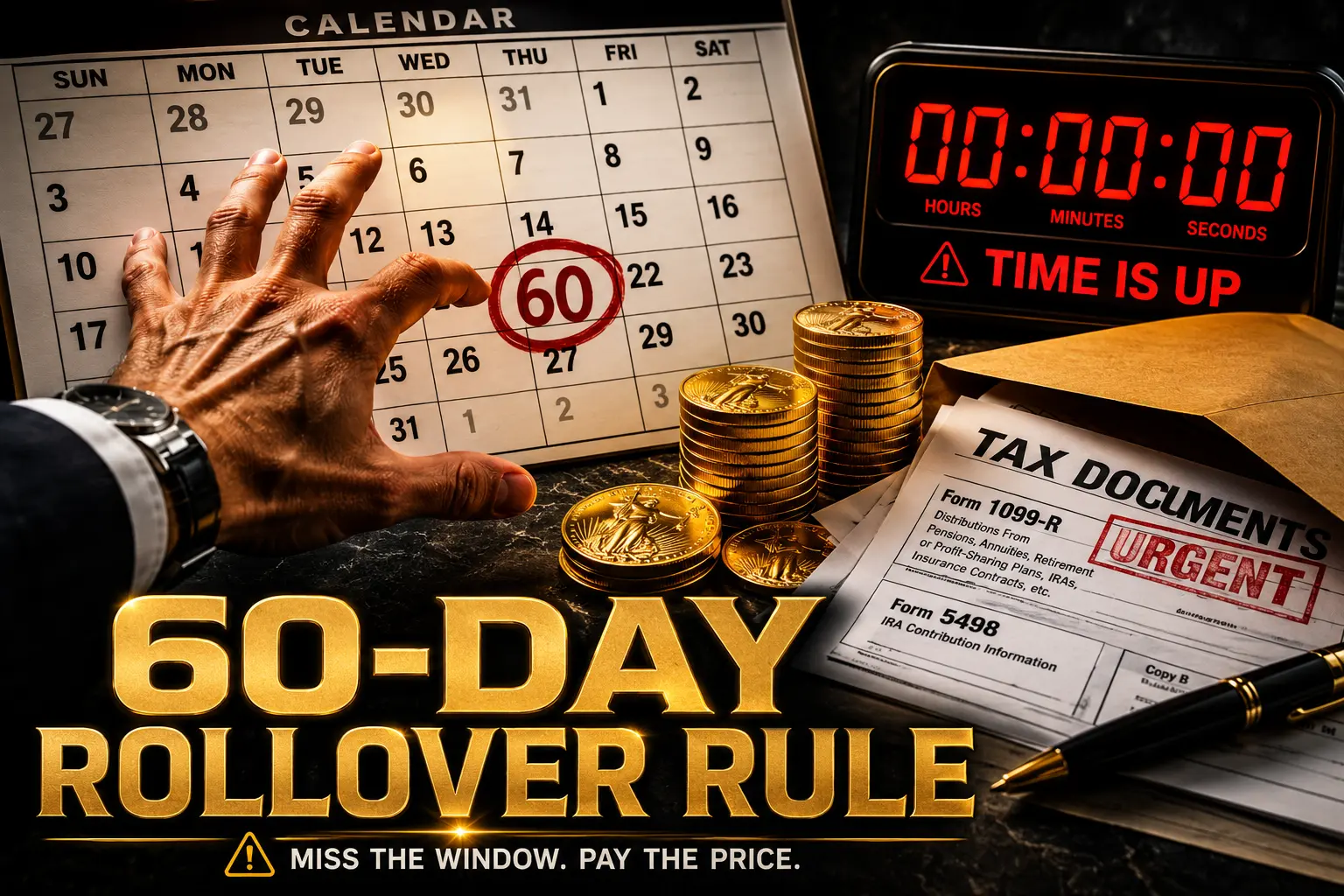 60-day rollover rule timeline for Gold IRA tax mistakes