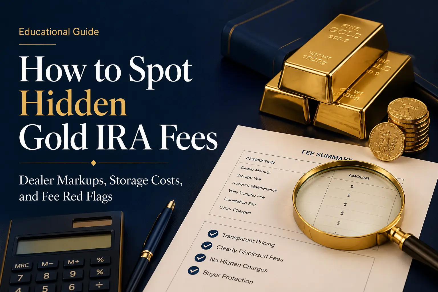How to spot hidden Gold IRA fees and dealer markups — educational guide