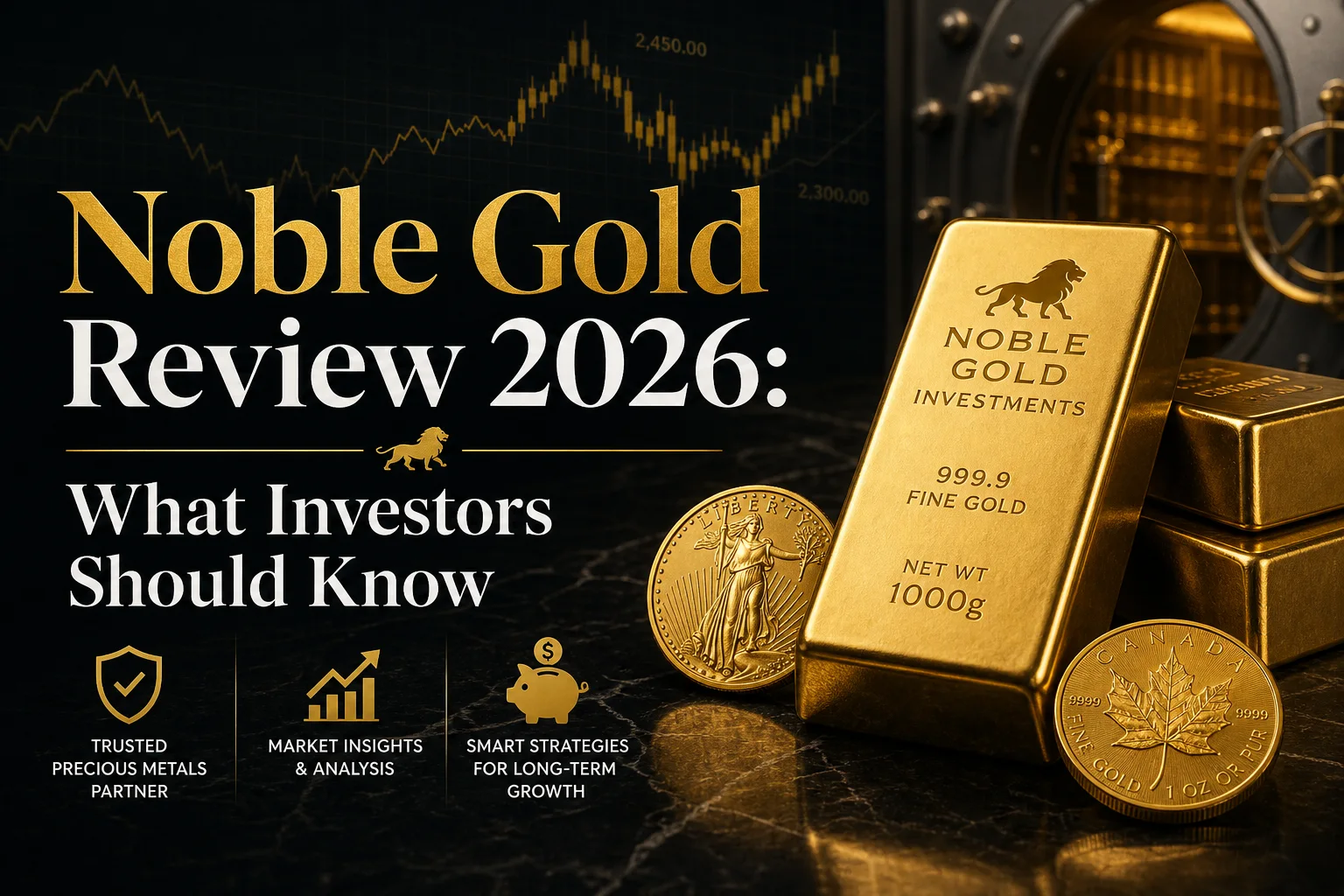 Noble Gold Review 2026 — Noble Gold branded bullion bars and coins